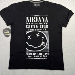 Nirvana live‎ at the Cattle Club concert release band T-shirt NWT Men Medium